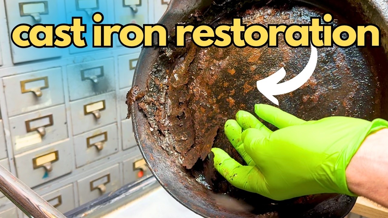 Ep. 124 How To Restore and Clean Cast Iron Skillets with Electrolysis
