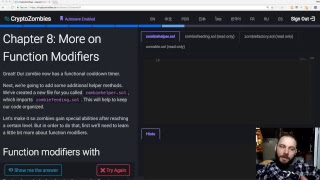 Live Blockchain Coding with Solidity/Ethereum and CryptoZombies screenshot 5