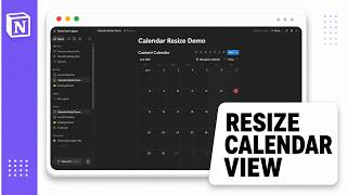 How to Resize a Notion Calendar (Calendar Size Control)