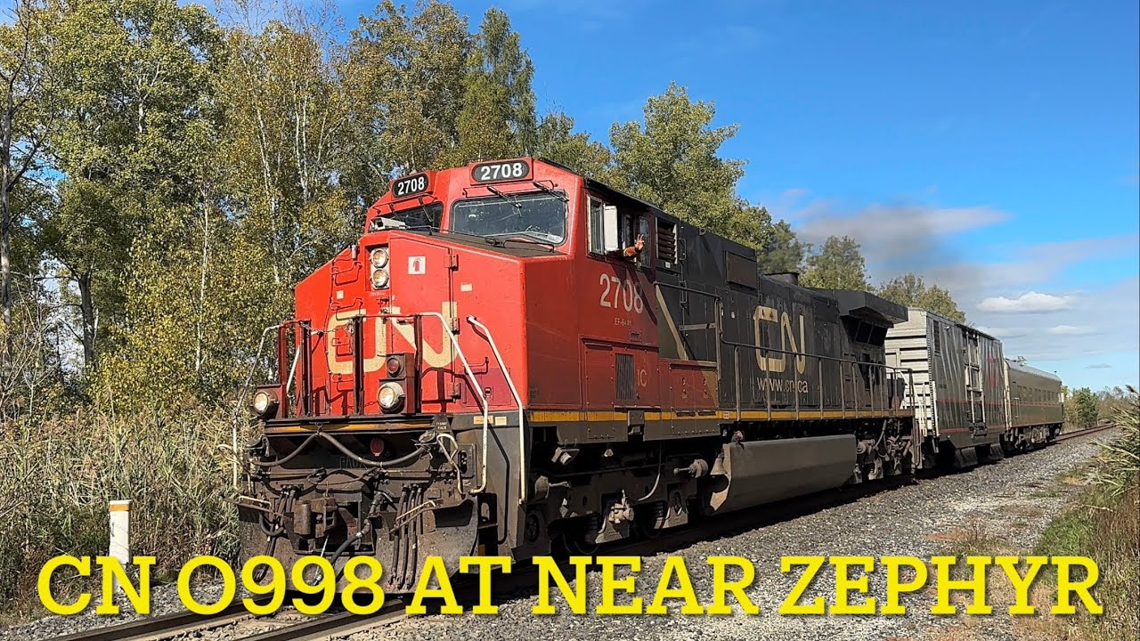 CN O998 Southbound TEST Train With IC 2708 At Queensville