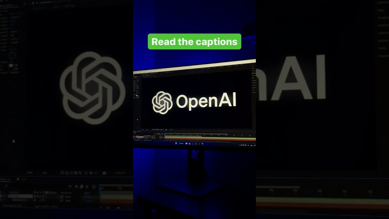 Logo Open Ai Animation in After effect motion graphic Logo design 