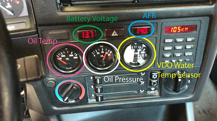 Turbo E30 Gauge Setup - OEM + VDO