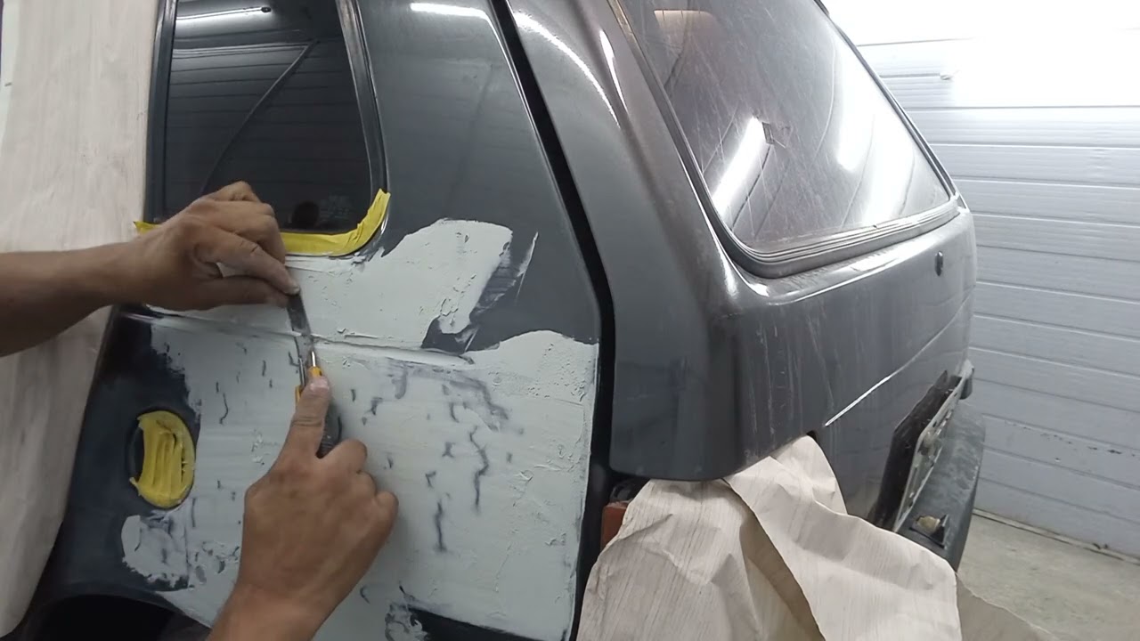 LANTERNAGEM ALTOMOTIVA COMO APLICAR MASSA POLIÉSTER COM RÉGUA NA LATERAL PASSO A PASSO