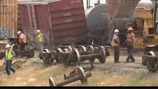 Two more Union Pacific train cars derail