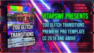 200 Glitch Transitions Pack - Premiere Pro Template screenshot 5
