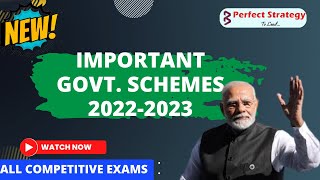 Important Govt. Schemes 2022-23 || C.A ||SSC||SI/PC |TSPSC || Latest Topic Wise || @PerfectStrategy1