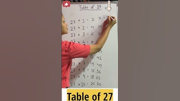 Table Trick of 27 | Easy way to Learn Table of 27 | Multiplication Table of 27 | Table trick of 27 |