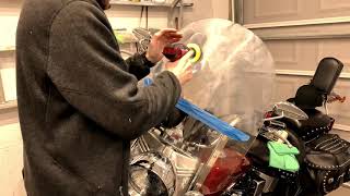 Restore a motorcycle windshield