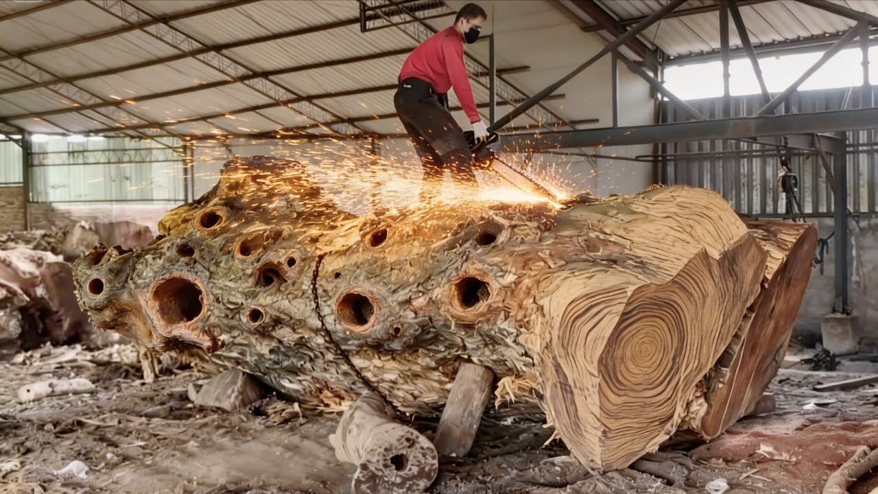 Operators are faced with the challenge of sawing large pieces of wood ...