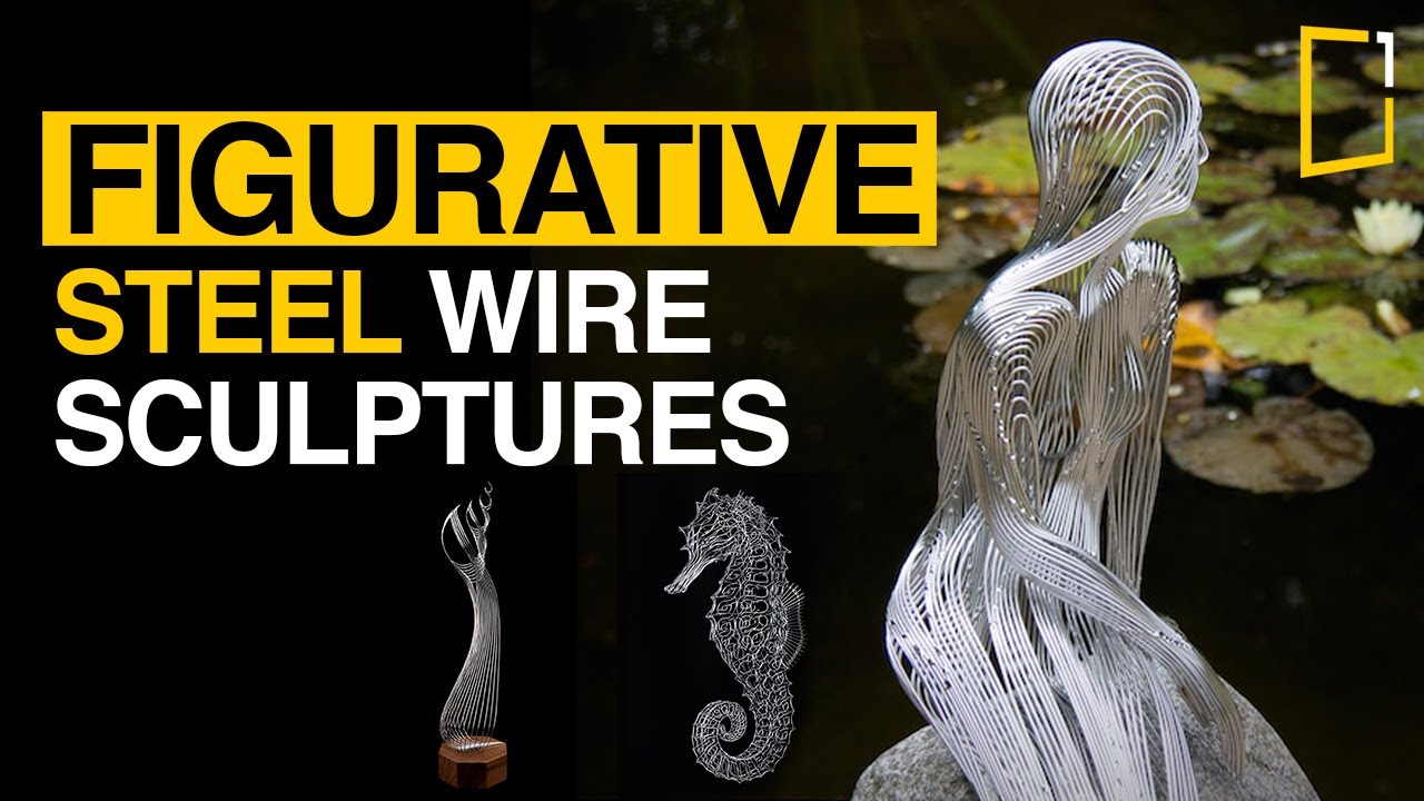Amazing Figurative Steel Wire Sculptures by sculptor Martin Debenham