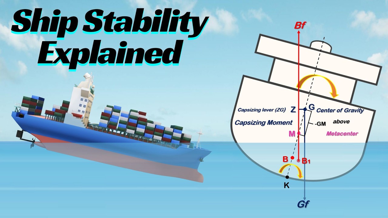 ⁣Ship Stability Explained | Center of Gravity, Center of Buoyancy, Metacentric Height (GM)