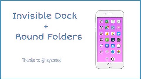 Wallpaper Glitch = Invisible Dock + Round Folders = Thanks To @heyeased