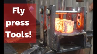 Punching Hammer Eyes with a Flypress! Forging Swedish hammers! TEST RUN