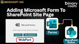 Add Microsoft Form to a SharePoint Site Page | Webparts