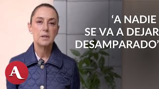 'A nadie se va dejar desamparado', dice Sheinbaum tras fuerte impacto de las lluvias