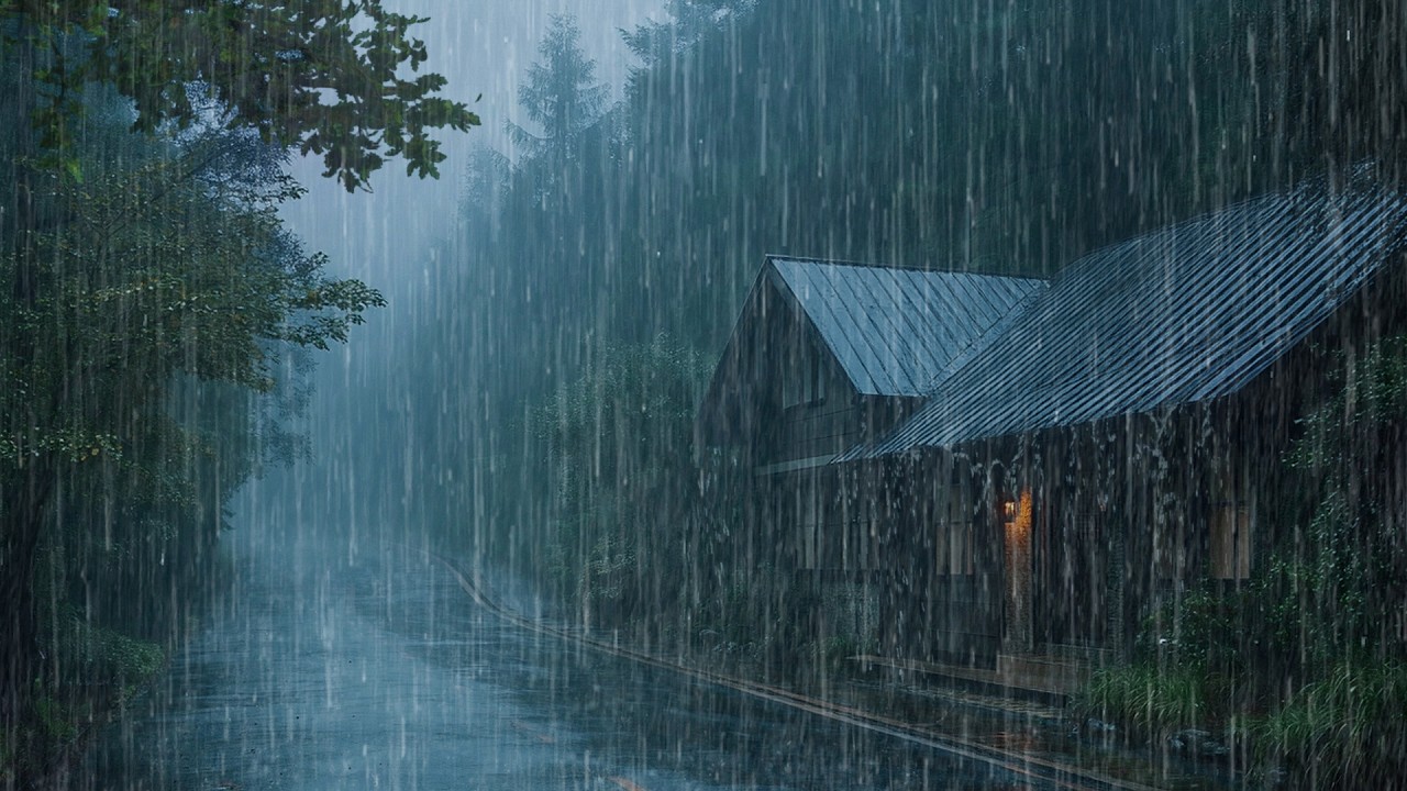 Rain Sounds for Sleeping – Fall Asleep Fast with Rain and Thunder on a Rooftop