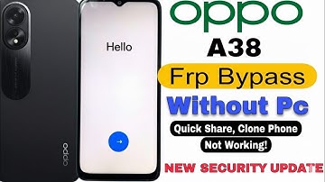Oppo A38 FRP Unlock 2025 | Google Account Bypass Without PC | 100% Working
