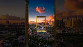 Dubai Frame Timelapse | Golden Hour Cityscape | Urban Evolution AI Video