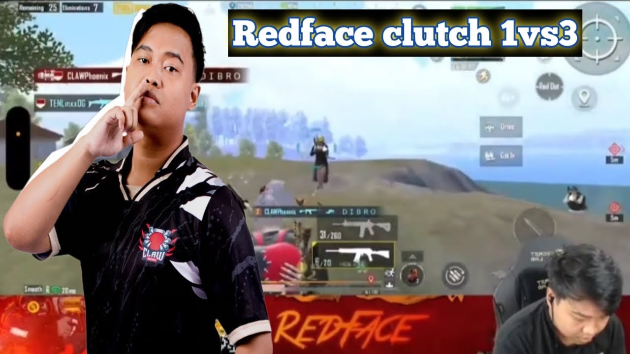 Redface clutch 1vs3 ultimate royale PUBG MOBILE INDONESIA