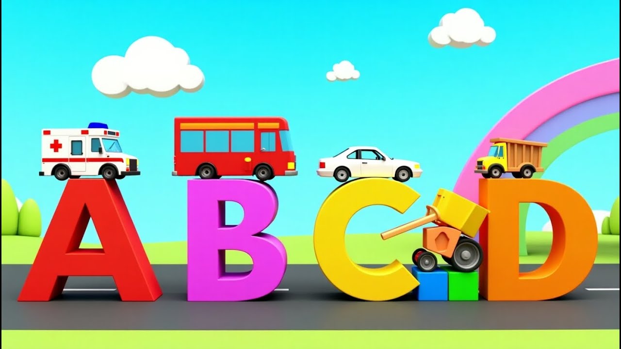 🚗 ABC Vehicle Alphabet Song | Learn the Alphabet with Cars, Trucks ...