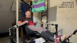 BIOROWER Rowing: 5x2000m, fast intervals - 20260512