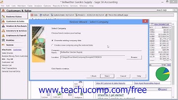 Sage 50 2014 Tutorial Restoring from a Backup File Sage Training Lesson 2.9