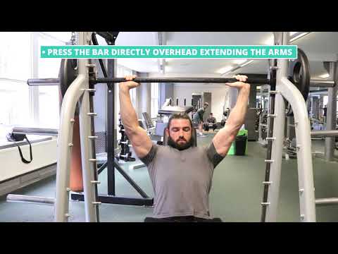 How To Do Smith Machine Overhead Shoulder Press | Exercise Demo