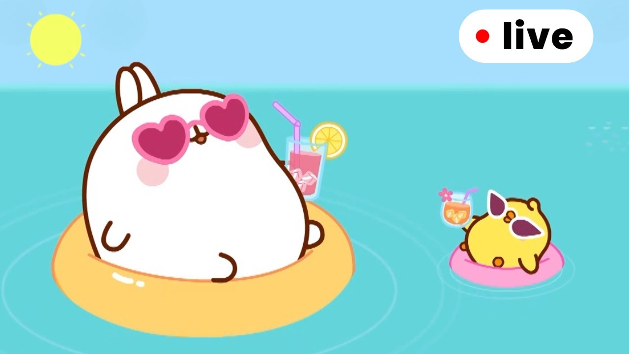 Molang Summer Vibes ☀️💦 | Live For Kids 🔴