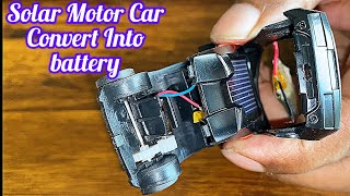 Mini Solar Powered Car Convert Into Battery | Science Experiment