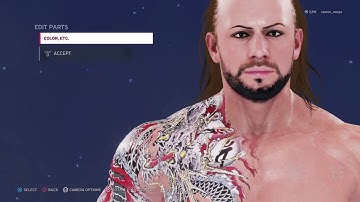 WWE 2K20 create a superstar creating  Vince Thomas desiding what look to give him hmmm?