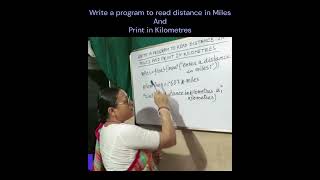 Program to read distance in Miles & print in Kilometres || #python #pythontutorial #youtubeshorts