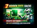 🔥 7 Hidden Excel Hacks | Create Software in Excel | One-Click Automation &amp; Data Visualization