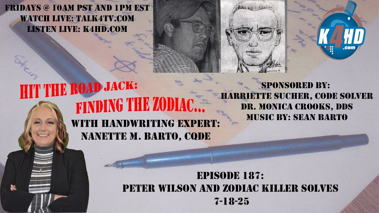 Episode 187: Peter Wilson and Zodiac Killer Solves 7-18-25