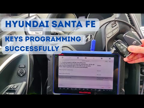 2015 Hyundai Santa Fe key programming by Autel IM608. Add a new key for Hyundai Santa Fe.Instruction