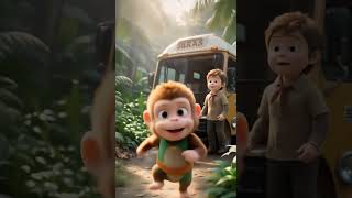 🐒🍹 Mota Bandar Free Juice Peene Gaya 😂 | Funny Banana Slip Story #shorts