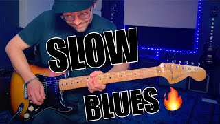 Video thumbnail of "Super Slow Blues Jam | Sexy Guitar Backing Track (B)"