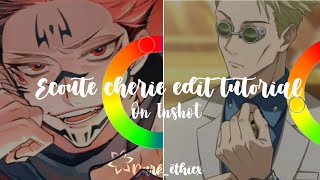 Ecoute cherie edit tutorial on Inshot @Dark_ethicx #aesthetic #inshot 