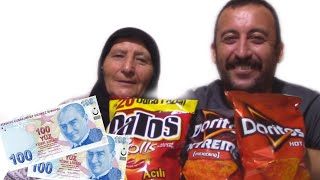 Ci̇ps Challenge Annem İle Cips Challenge Yaptık Doritos Hot Corn, Doritos Extreme, Patos Rolls