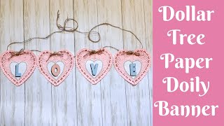 Dollar Tree Wood Heart Decoration Easy Diy Valentine's Day or any day 