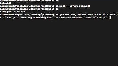 How to Convert PDF to TXT using Terminal