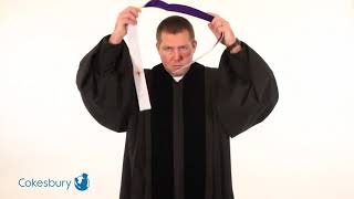 Reversible Purple/White Visitation Stole