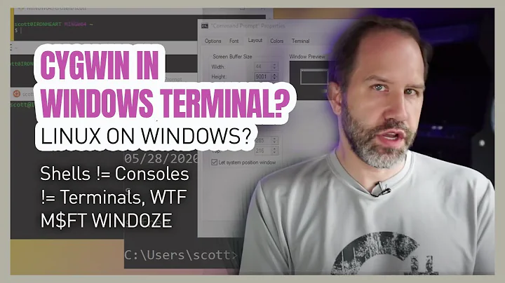 Cygwin in Windows Terminal? Linux on Windows? Shells != Consoles != Terminals, WTF M$FT WINDOZE