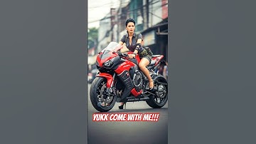 Jangan Kaget, Cewek Ini Berubah Jadi Robot! #ai #robot #transformers #veo3 #shorts #motorcycle