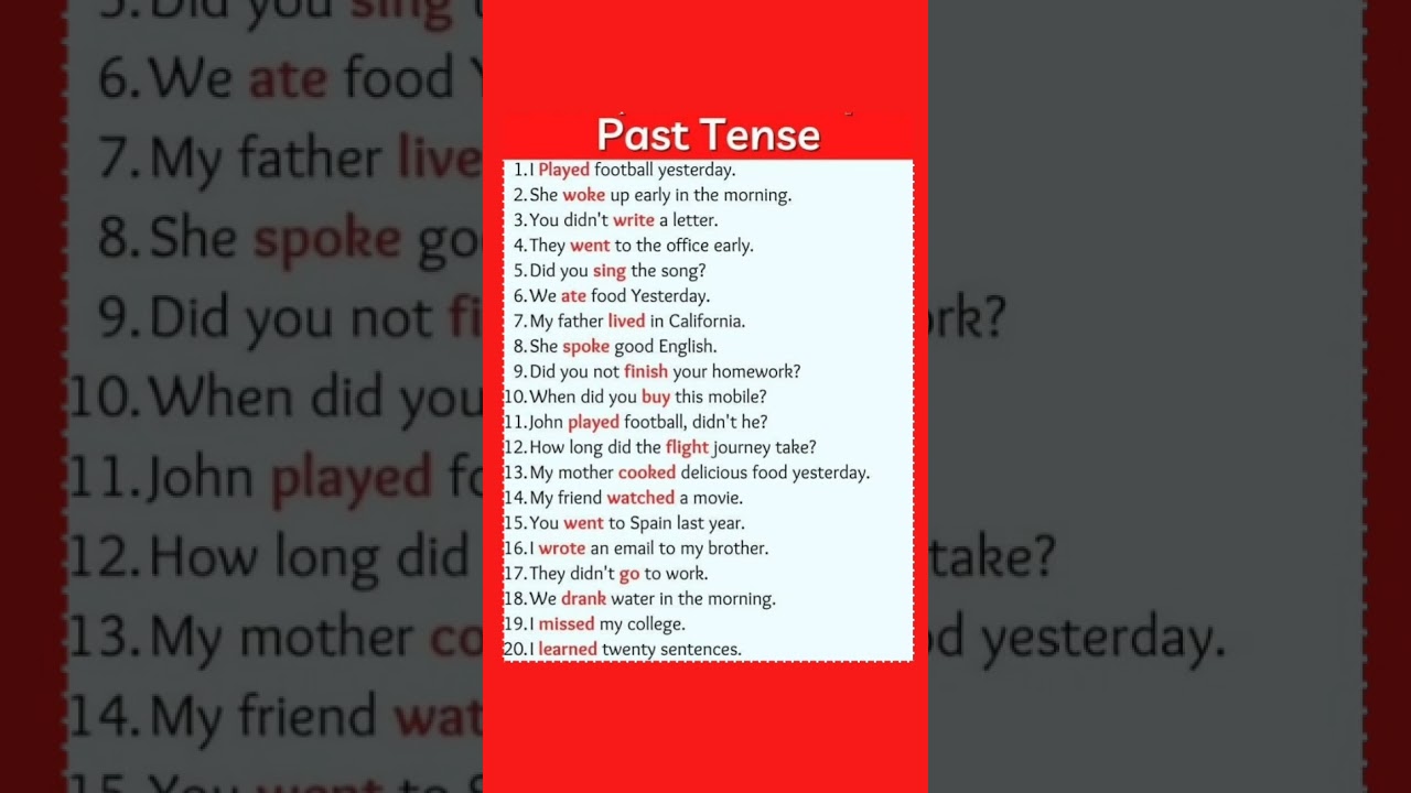 past tense 