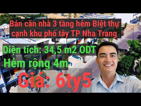 Video Bán căn nhà 4 tầng hẻm số 31 đường Biệt thự TP Nha... - youtube