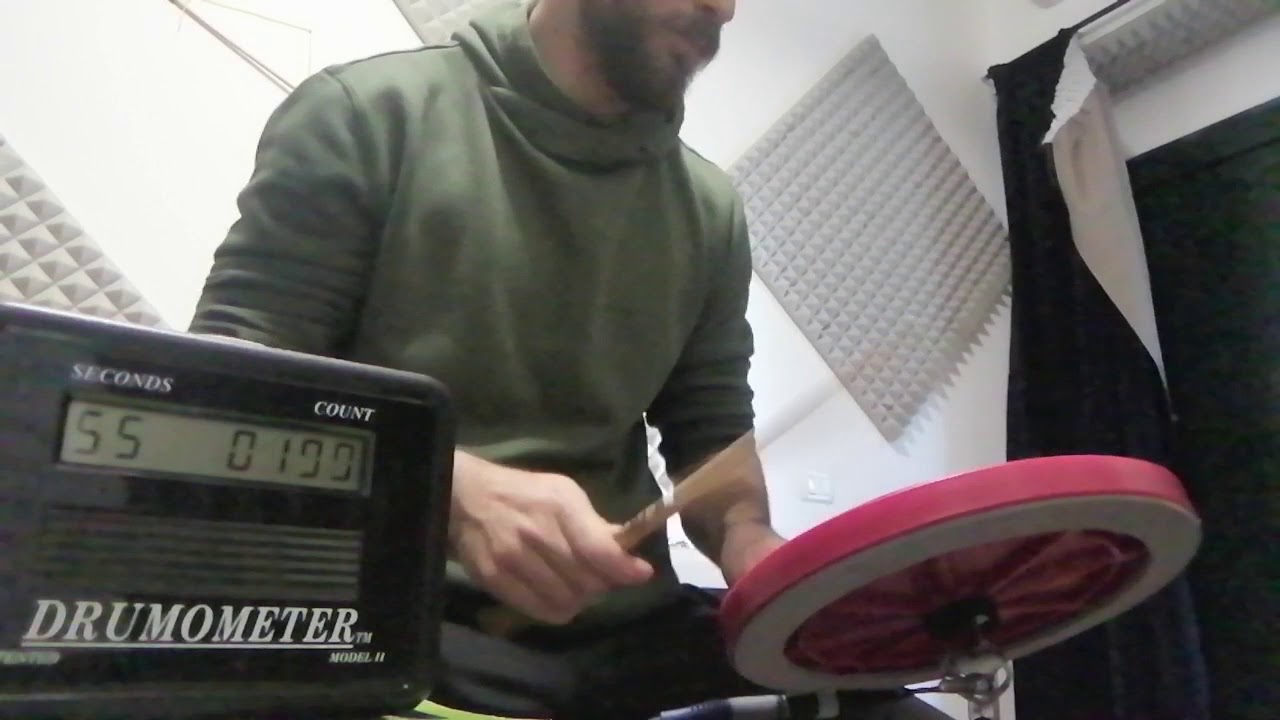 Drumometer 1106 single stroke - YouTube