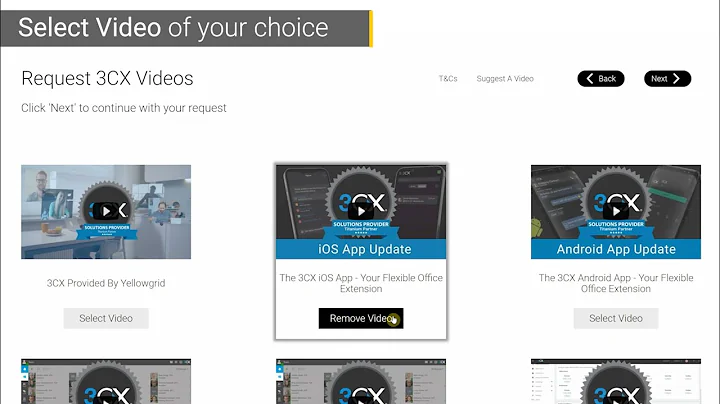 Requesting 3CX Branded Videos on Yellowgrid's Customer Portal