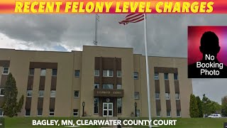 Recent Felony Level Charges In Clearwater County Court