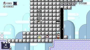 Super Mario Maker 2 - How a Kindergartener plays SMM2 - Story Mode - Course 85 - No-Jump Snowfield!