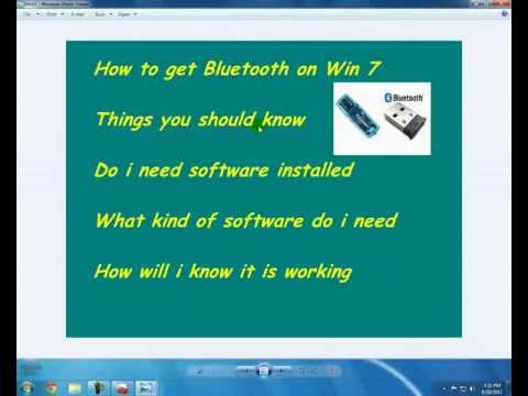 How to Install Bluetooth on Win 7